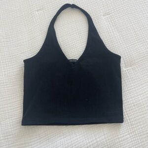 Brandy Melville black halter crop top